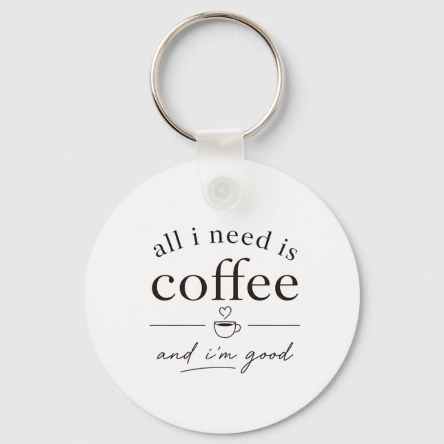 Emotional Support Bag | Minimalist Typography Tote Key Ring (Front)
