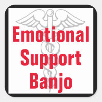 Emotional Support Banjo - Funny Sticker