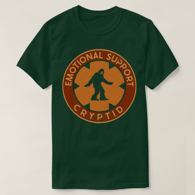 Emotional Support Bigfoot T-Shirt (Design Front)