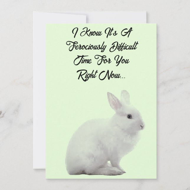 Emotional Support Bunny Card (Front)