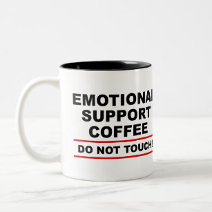 Emotional Support Coffee Two-Tone Coffee Mug