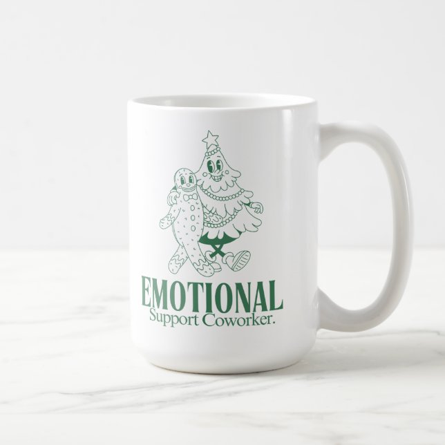 Emotional Support Coworker Funny Christmas Office  Coffee Mug (Right)