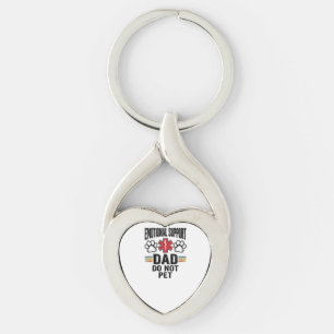 Emotional Support Dad Do Not Pet Vintage Shirt Des Key Ring