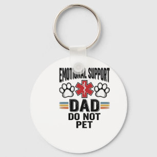 Emotional Support Dad Do Not Pet Vintage Shirt Des Key Ring