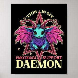 Emotional Support Demon With Cute Goat Daemon Hall Poster