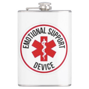 Emotional Support Device Vinyl Wrapped Flask