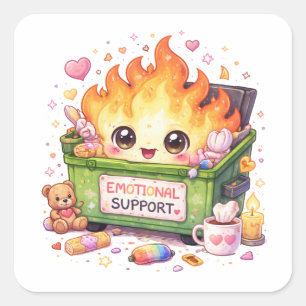 Emotional Support Fire Sticker