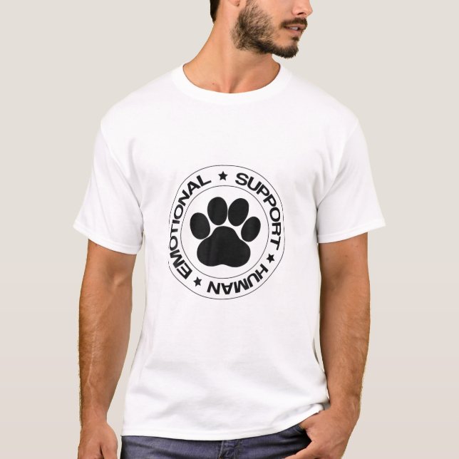 Emotional Support Human Do Not Pet Dog Owner T-Shirt (Front)