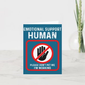 Emotional Support Human Halloween Costume Hallowee Card