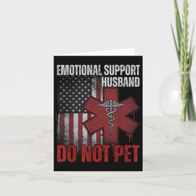 Emotional Support Husband Do Not Pet  Card (Front)