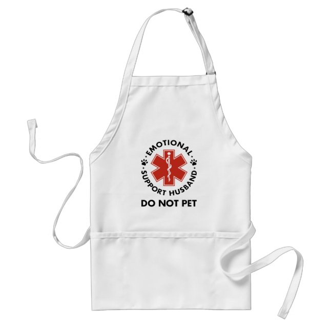 Emotional Support Husband Do Not Pet Standard Apron (Front)