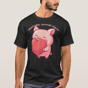 Emotional Support Piglet Cute Kawaii Pig Japanese T-Shirt