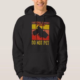 Emotional Support Pistol Do Not Pet Retro Apparel Hoodie