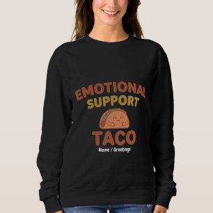 Emotional Support Taco Funny Retro Kawaii Comfort  Sweatshirt