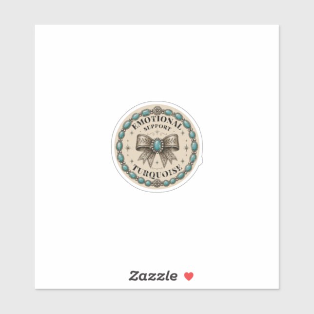 Emotional Support Turquoise Western Design (Sheet)