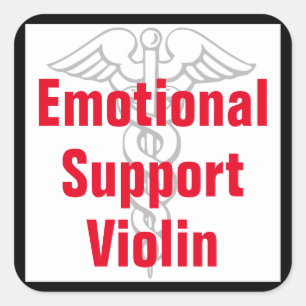 Emotional Support Violin - Funny Sticker