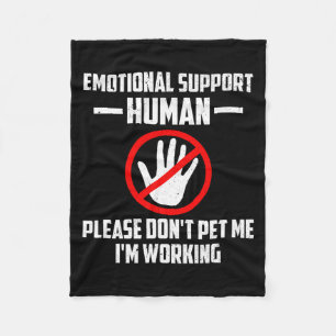 Emotional-suprt Human Halloween Costume Do Not Pet Fleece Blanket