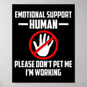 Emotional-suprt Human Halloween Costume Do Not Pet Poster