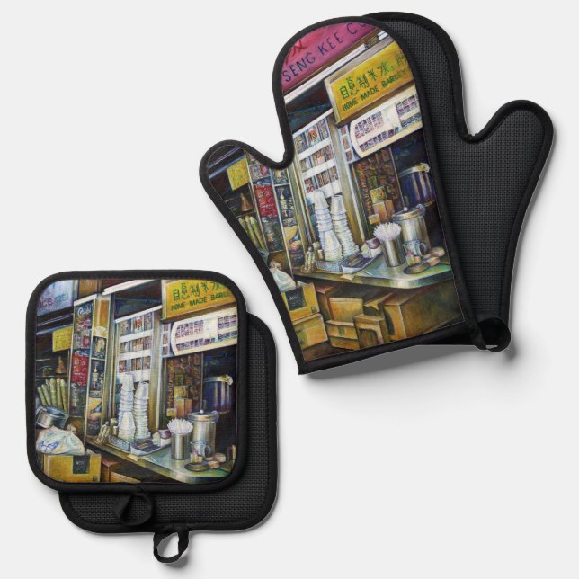 Emotionally Charged Forces for Interview Oven Mitt & Pot Holder Set (Front/Back)