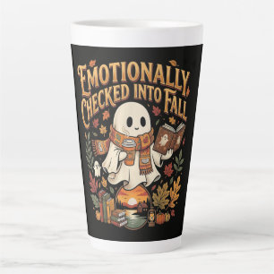 Emotionally Checked Into Fall Autumn Halloween Latte Mug