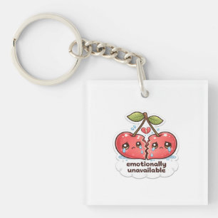 Emotionally Cherry Acrylic Keychains