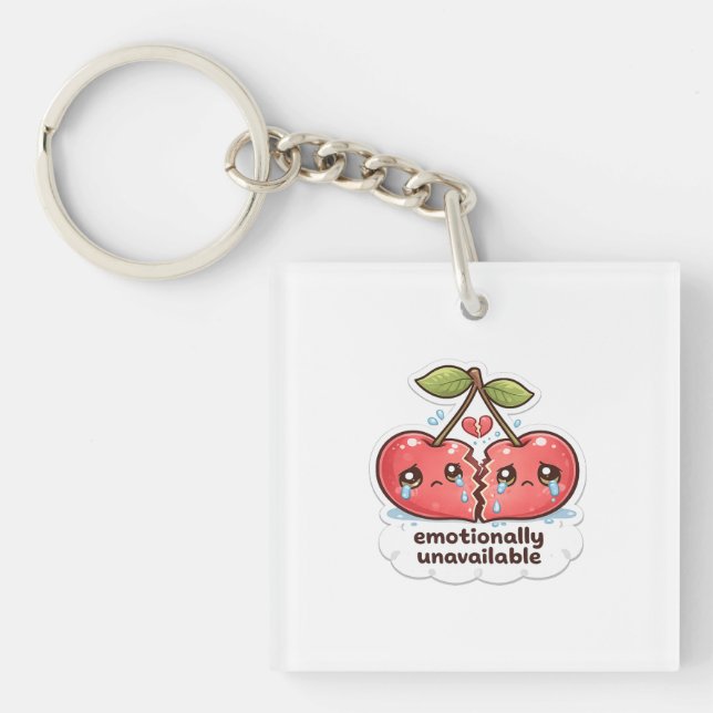Emotionally Cherry Acrylic Keychains (Front)