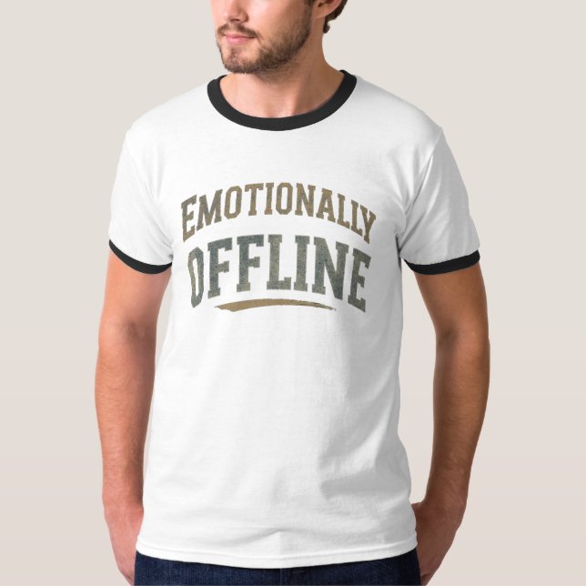 Emotionally Offline – Vintage Minimalist T-Shirt (Front)