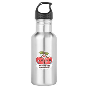Emotionally Red Cherry Water Bottles