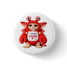 Emotionally Supportive Lobster Button