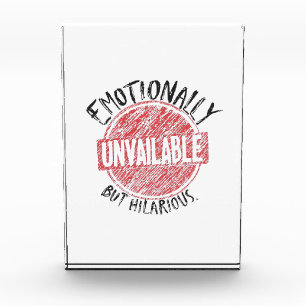 Emotionally Unavailable But Hilarious Stamp Photo Block