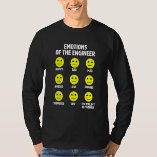 Emotions Of The Engineer The Project Is Finished T-Shirt