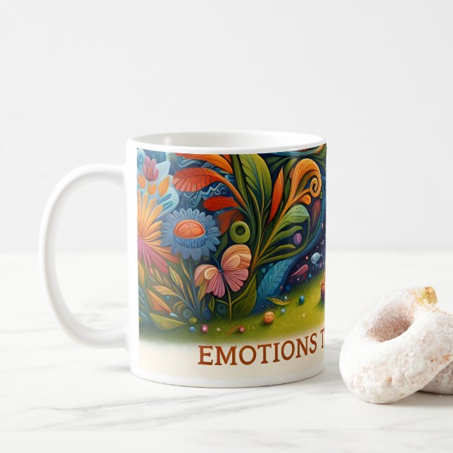 EMOTIONS THE WAR INSIDE COFFEE MUG (With Donut)
