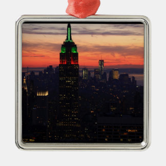 Emp St Bldg - Christmas Colours Sunset 01 Metal Tree Decoration