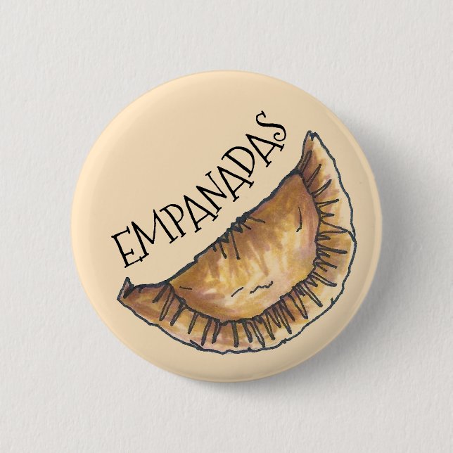 Empanadas Latin South American Fried Pastries Food 6 Cm Round Badge (Front)