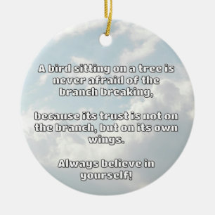 Empath Belief Positive Encouragement Quote  Ceramic Tree Decoration