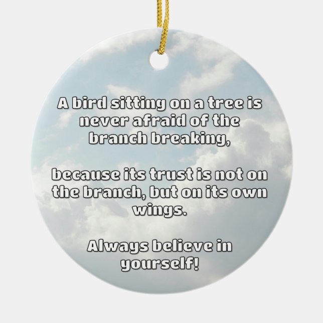 Empath Belief Positive Encouragement Quote  Ceramic Tree Decoration (Front)