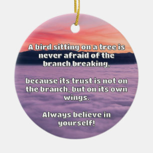 Empath Belief Positive Encouragement Quote Ceramic Tree Decoration