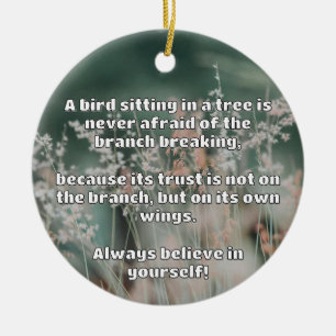 Empath Belief Positive Encouragement Quote  Ceramic Tree Decoration