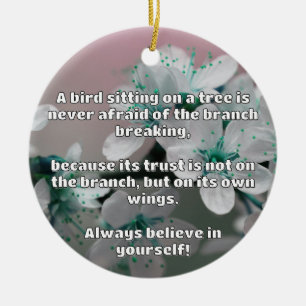 Empath Belief Positive Encouragement Quote Ceramic Tree Decoration