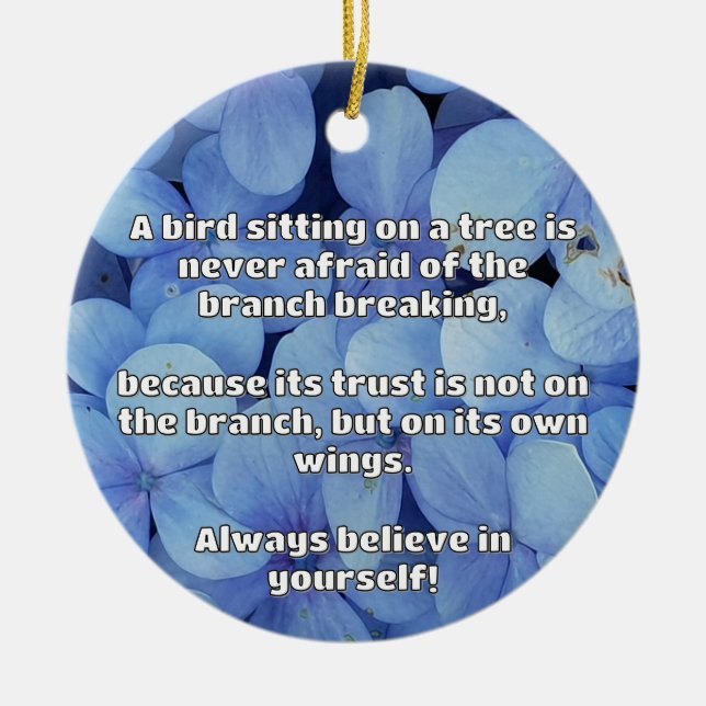 Empath Belief Positive Encouragement Quote  Ceramic Tree Decoration (Front)
