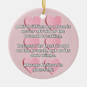 Empath Belief Positive Encouragement Quote Ceramic Tree Decoration