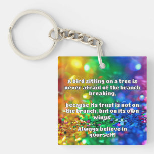 Empath Belief Positive Encouragement Quote Key Ring