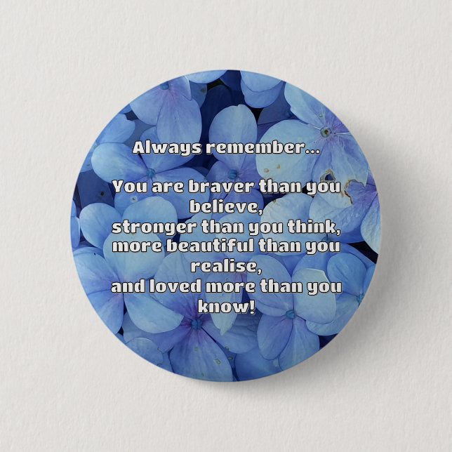 Empath Bravery Positive Encouragement Quote  6 Cm Round Badge (Front)