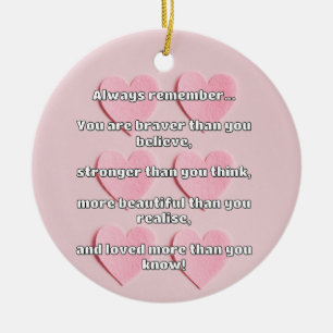 Empath Bravery Positive Encouragement Quote Ceramic Tree Decoration
