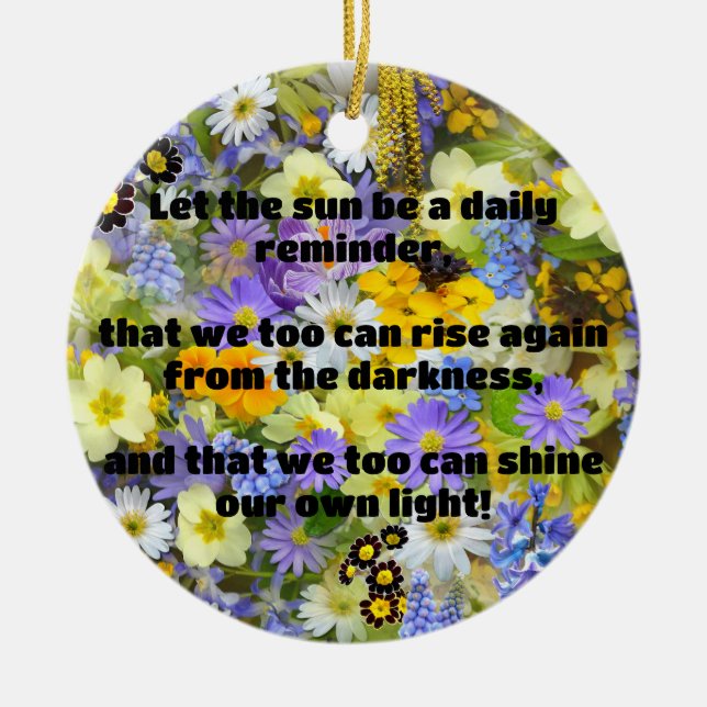 Empath Shine Positive Encouragement Quote  Ceramic Tree Decoration (Front)
