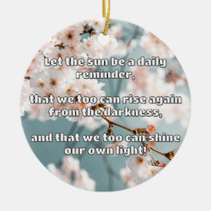 Empath Shine Positive Encouragement Quote Ceramic Tree Decoration