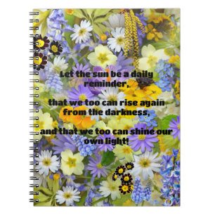 Empath Shine Positive Encouragement Quote Notebook