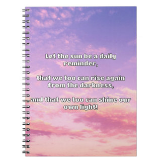Empath Shine Positive Encouragement Quote Notebook
