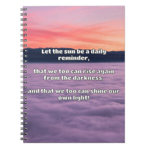 Empath Shine Positive Encouragement Quote Notebook