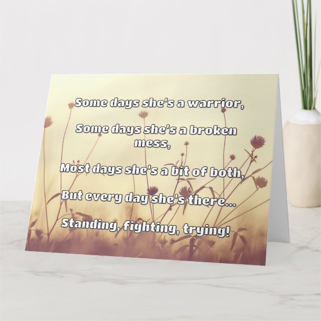 Empath Strength Positive Quote Encouragement  Card (Front)